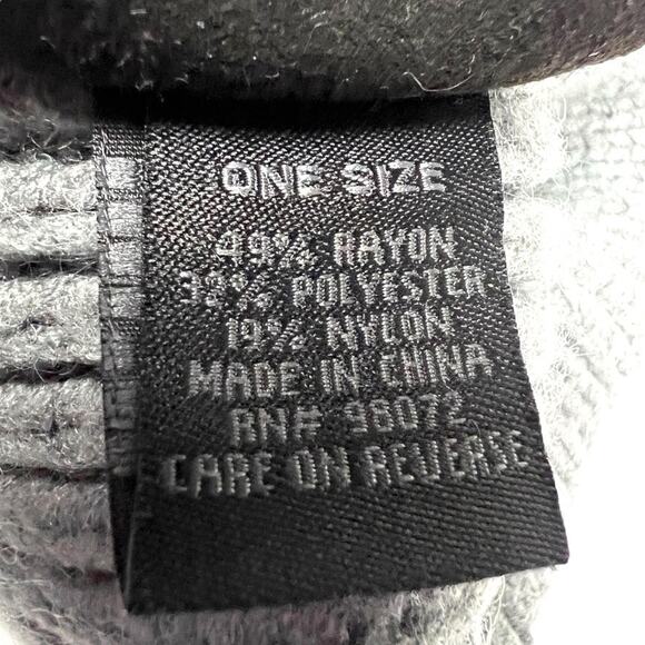 Steve Madden Beanie Dark Grey Ribbed Knit Winter Hat Women's One Size‎ Neutrals - Picture 4 of 7